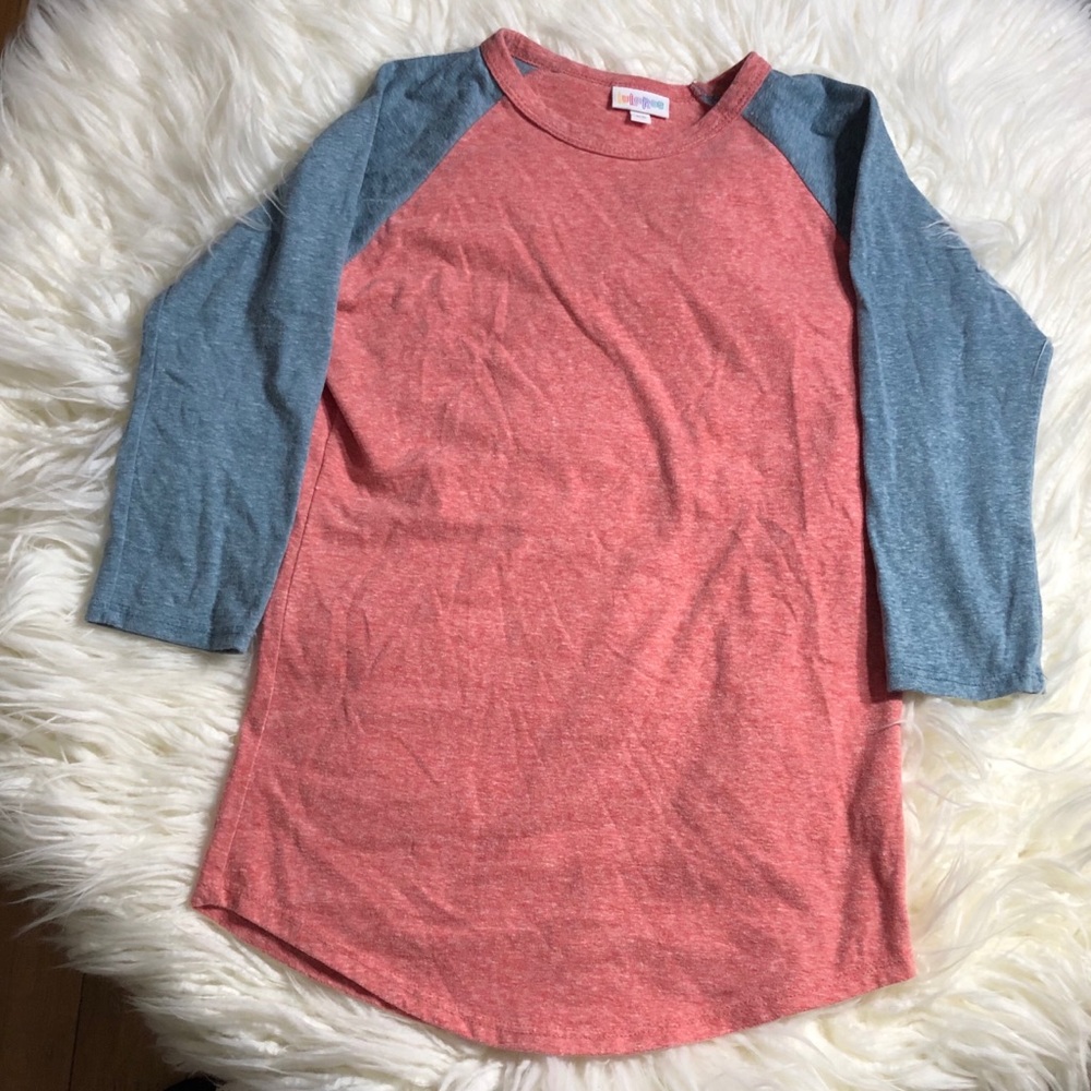 LuLaroe xs Red & Gray Jersey Randy